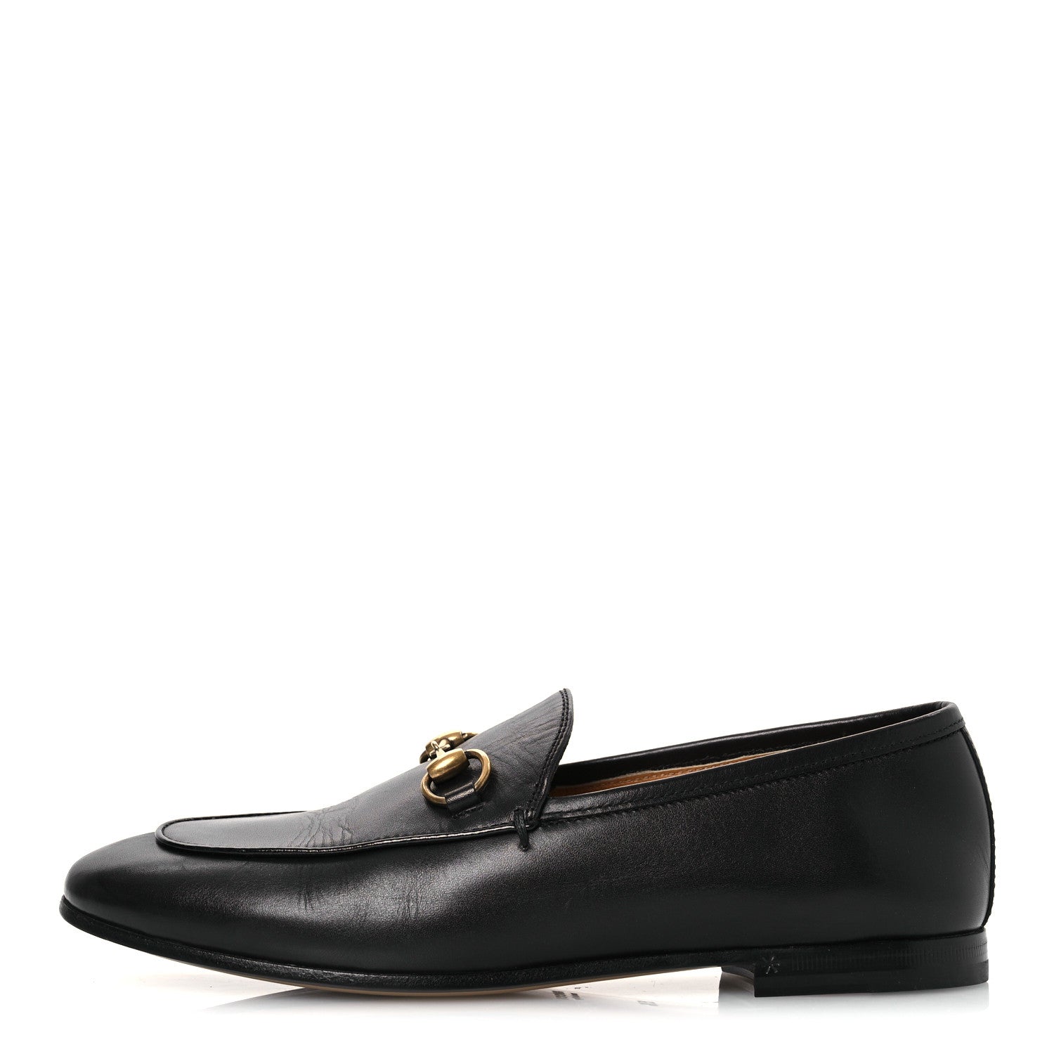 Gucci Calfskin Womens Jordaan Loafers 35.5 Black 1 of 13