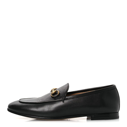 Gucci Calfskin Womens Jordaan Loafers 35.5 Black 1 of 13