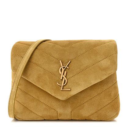 Saint Laurent Suede Toy Loulou Shoulder Bag Chartreuse 1 of 10
