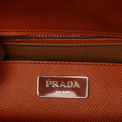 Prada Saffiano Cuir Twin Tote Papaya 6 of 6