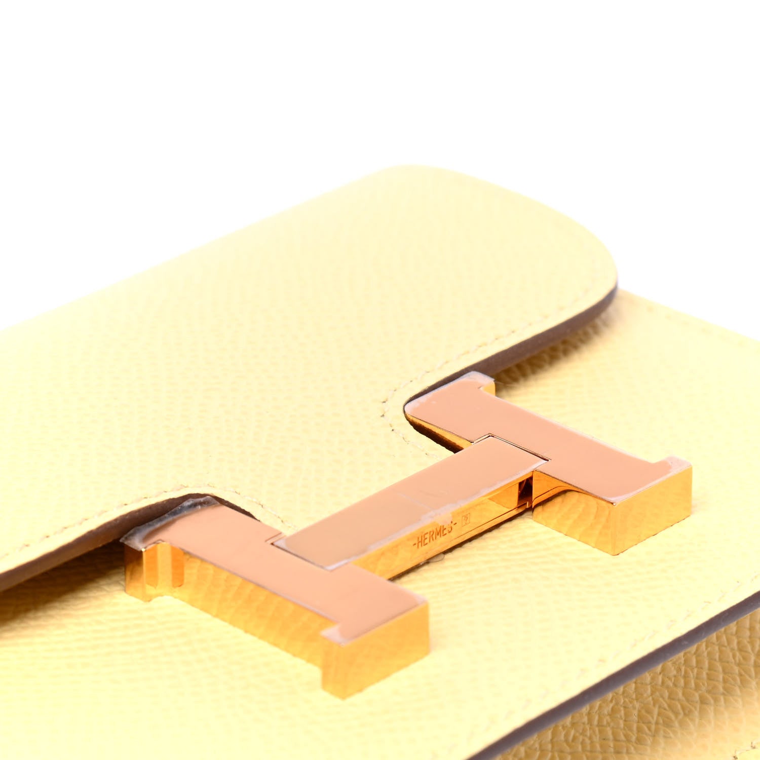 Hermes Epsom Constance Slim Wallet Jaune Poussin 7 of 8