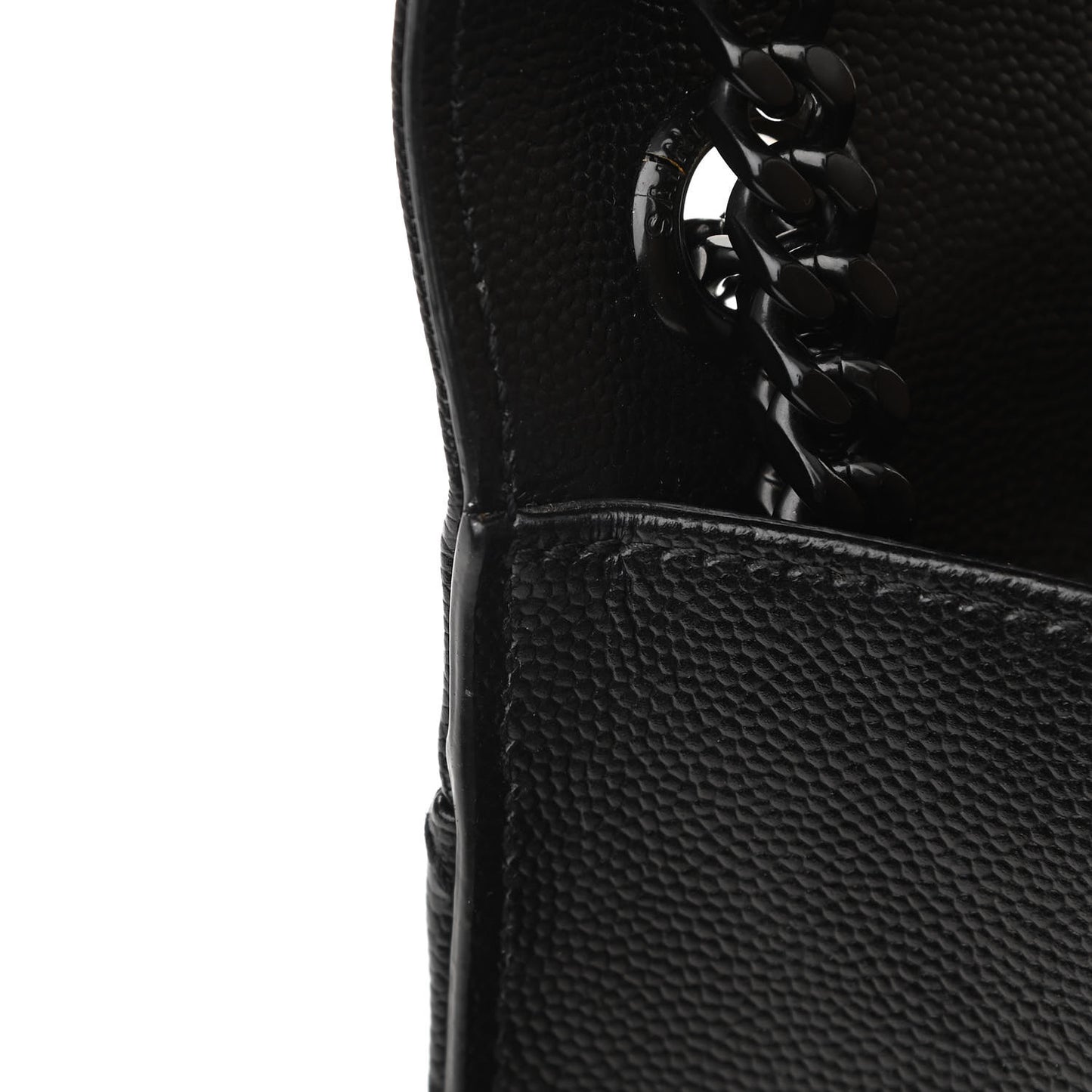 Grain De Poudre Textured Mixed Matelasse Triquilt Medium Monogram Satchel Black