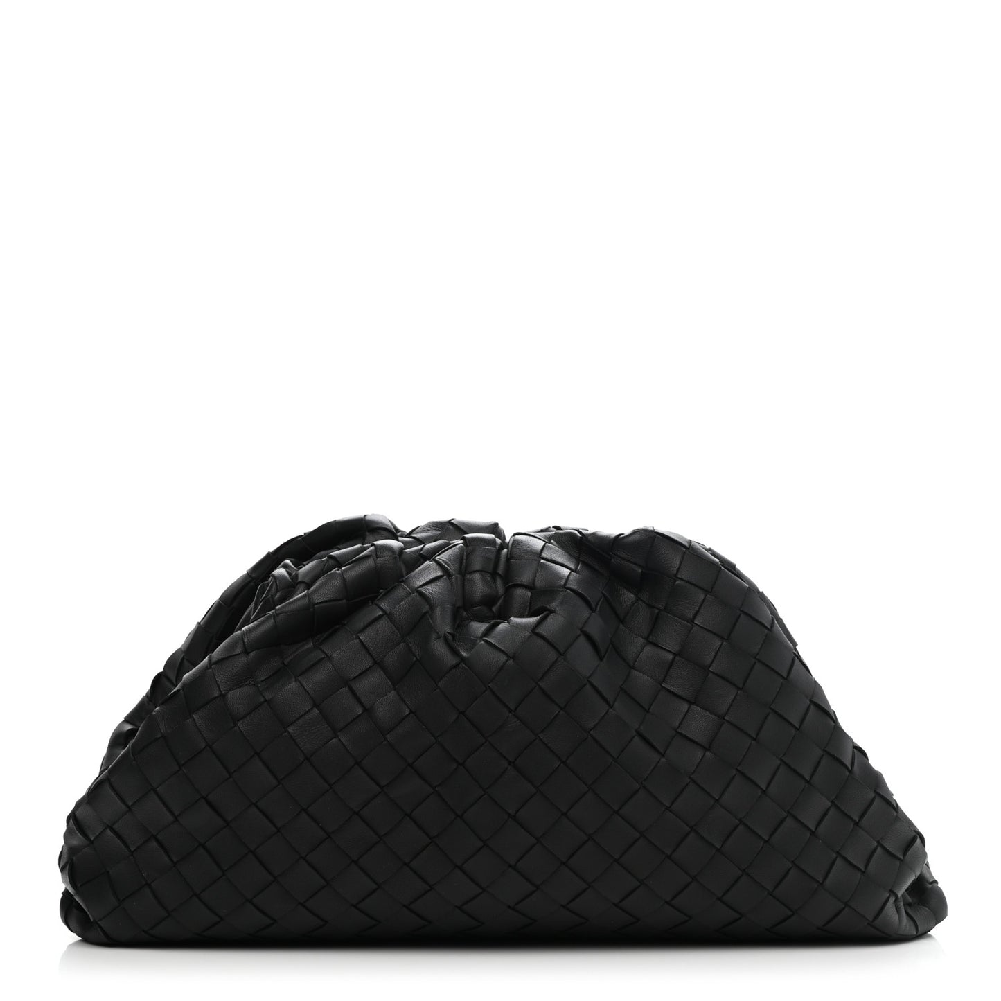 Nappa Maxi Intreccio The Pouch Oversized Clutch Black