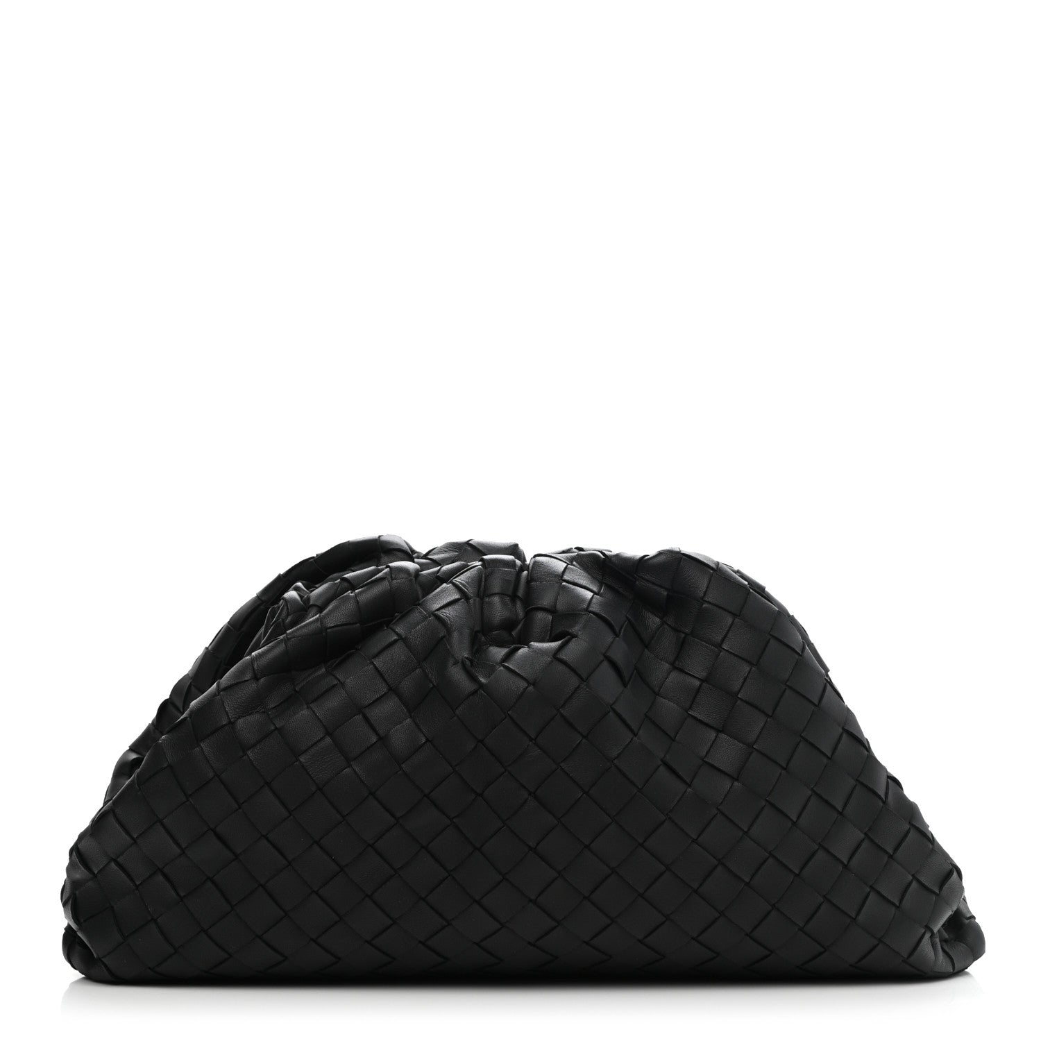Bottega Veneta Nappa Maxi Intreccio The Pouch Oversized Clutch Black 1 of 9