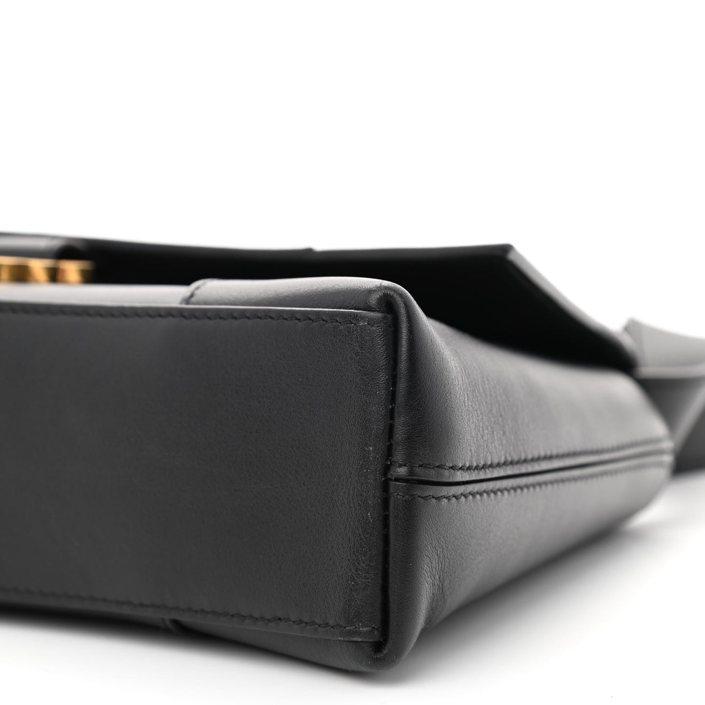 Semi Shiny Smooth Calfskin XS Downtown Shoulder Bag Black
