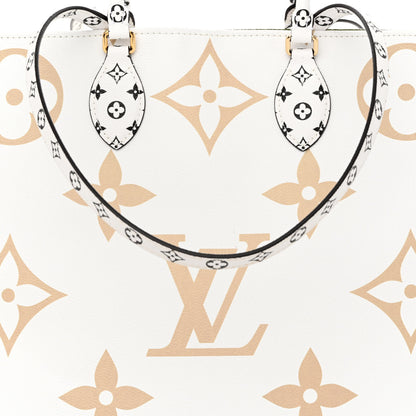 Louis Vuitton Monogram Giant Onthego GM Kaki Beige 8 of 10