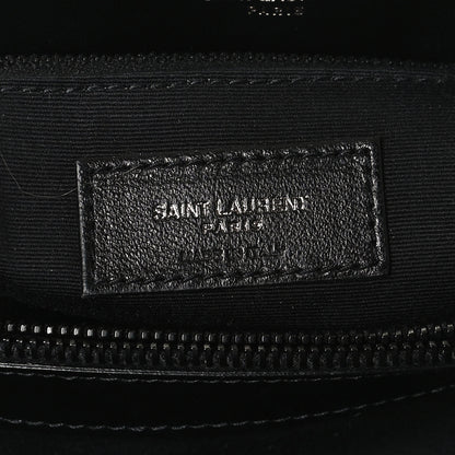 Saint Laurent Calfskin Y Quilted Monogram Medium Loulou Chain Satchel Black 7 of 14