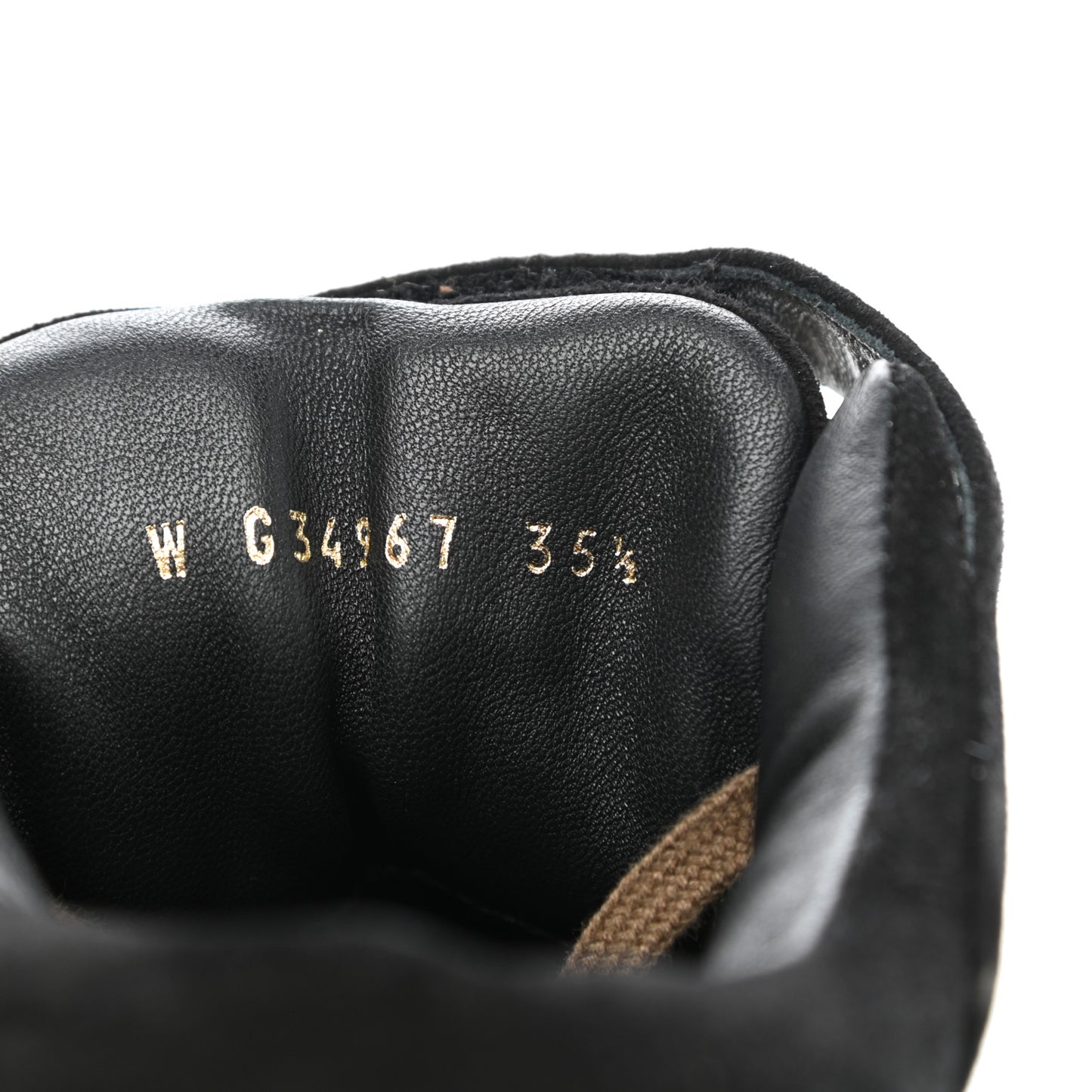 Suede Logo Strap Sneakers 35.5 Brown