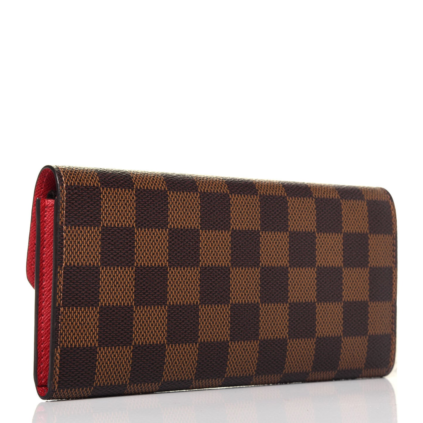 Damier Ebene Emilie Wallet Red