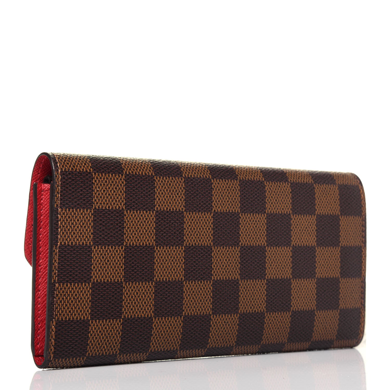 Louis Vuitton Damier Ebene Emilie Wallet Red 3 of 13