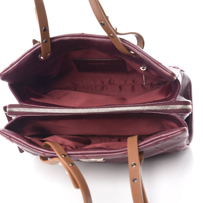 Chanel Glazed Calfskin On the Road Zip Tote Plum 4 of 13
