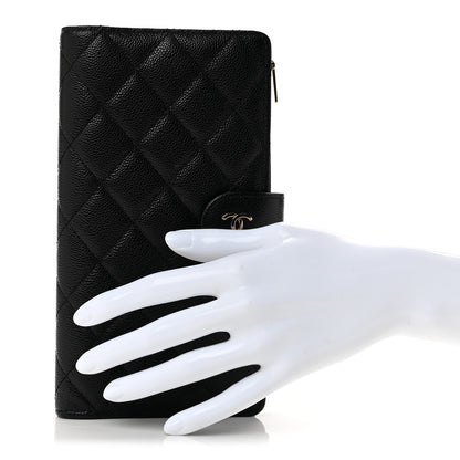 Chanel Caviar Quilted Long Zipped Wallet Black 2 of 9