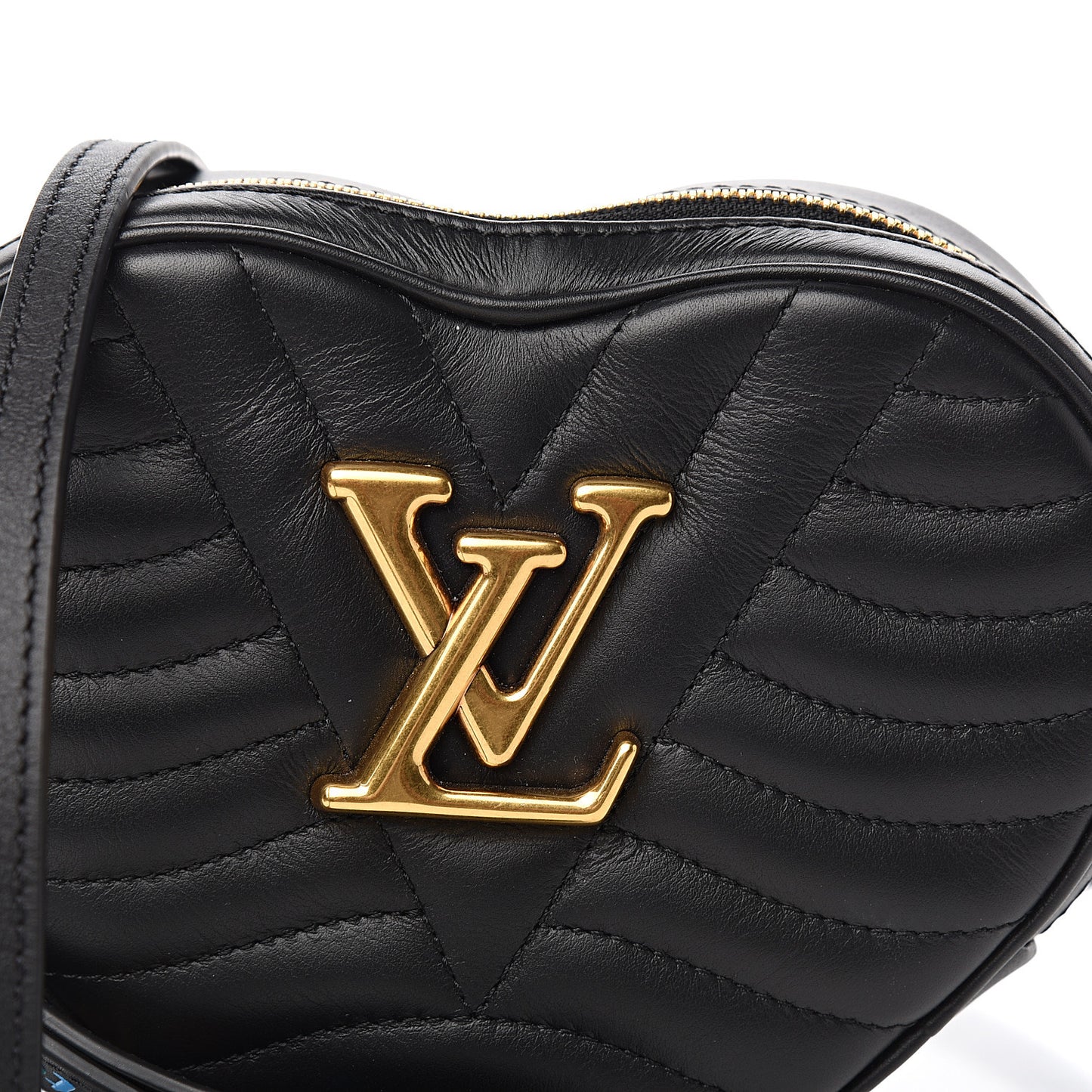 Calfskin New Wave Heart Bag Black