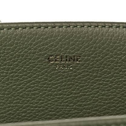 Celine Grained Calfskin Maillon Triomphe Medium Cabas Light Khaki 9 of 10