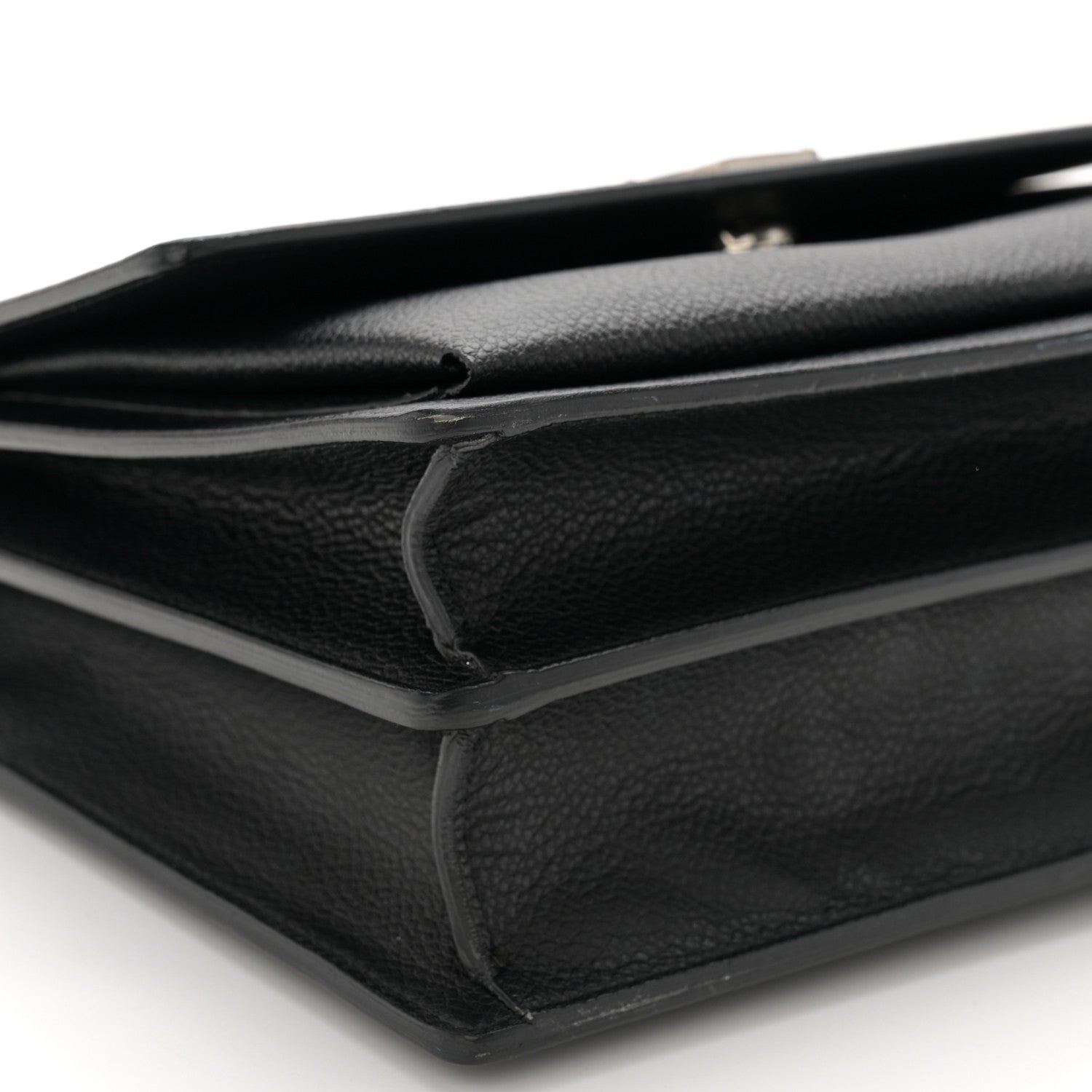 Saint Laurent Grained Calfskin Medium Monogram Sunset Black 9 of 10
