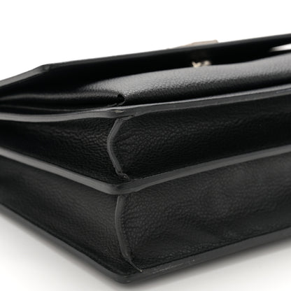 Saint Laurent Grained Calfskin Medium Monogram Sunset Black 9 of 10