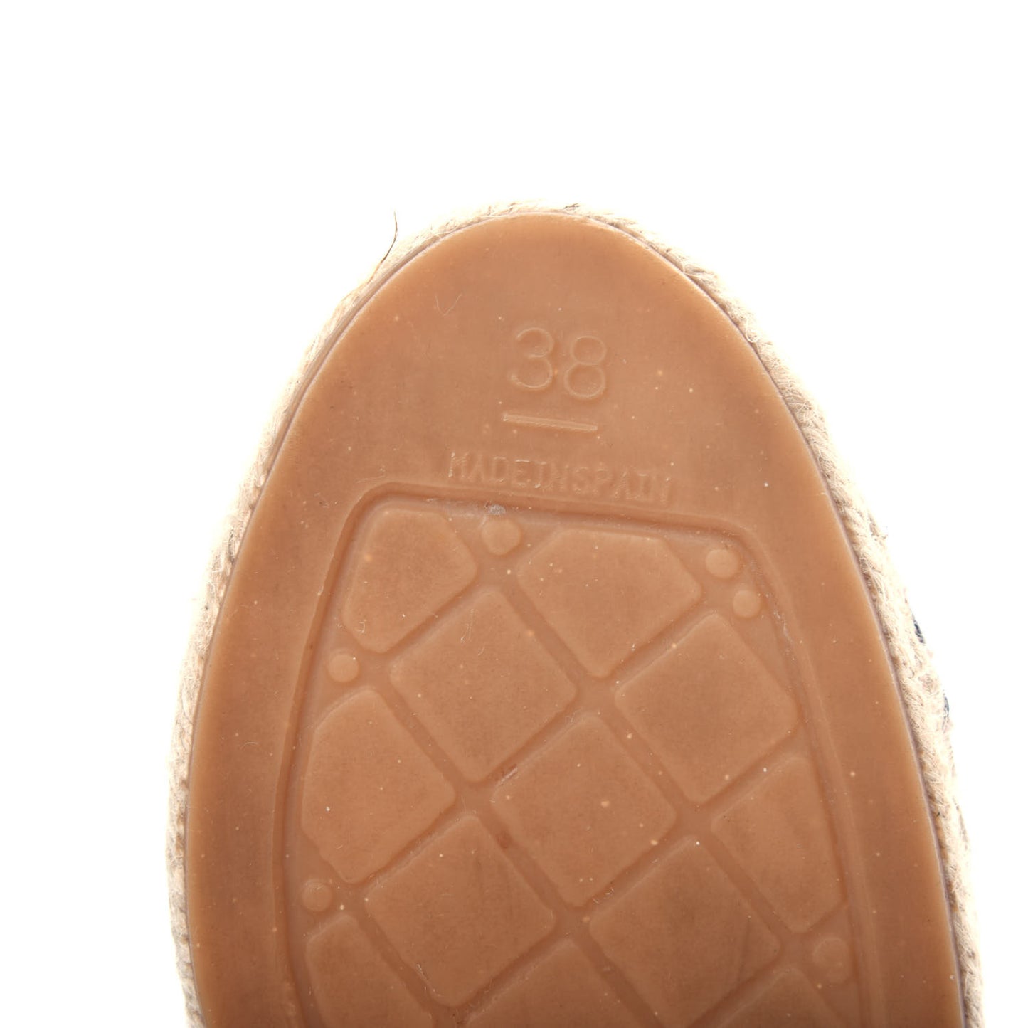 Lambskin CC Espadrilles 38 Beige Black