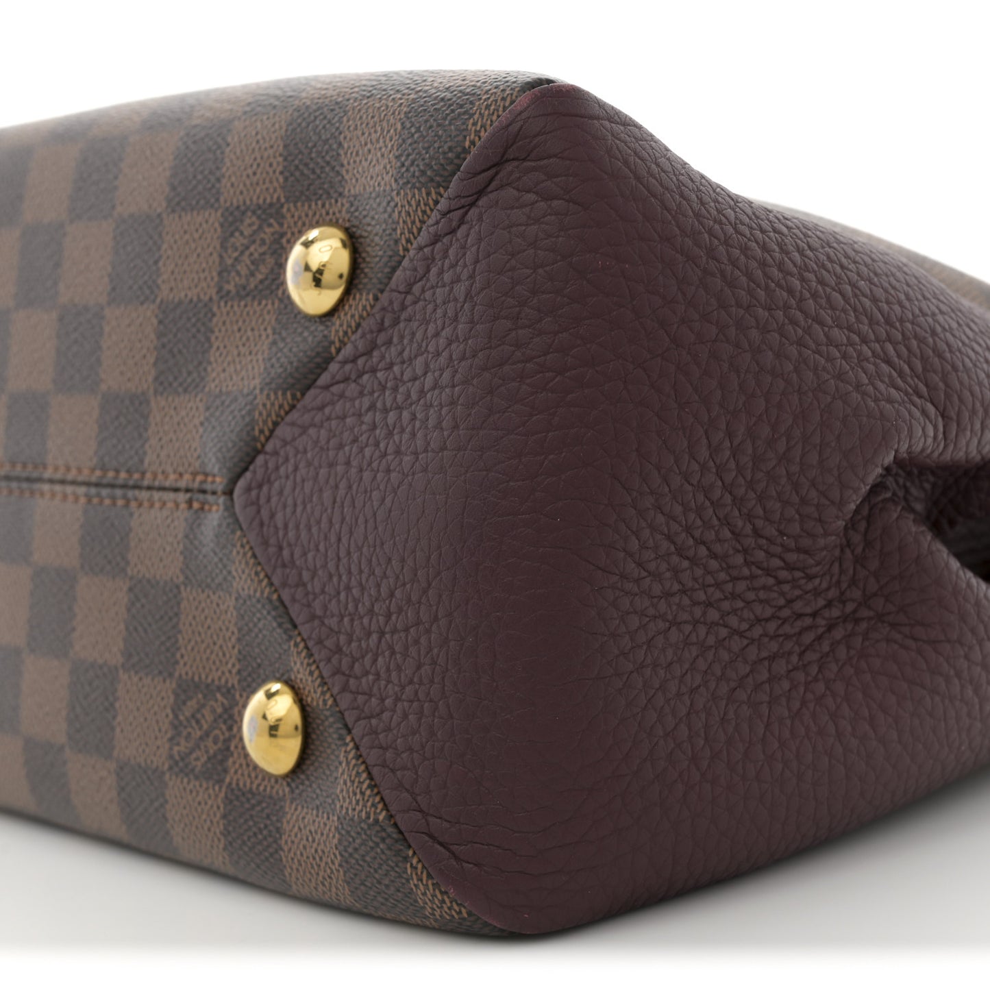 Damier Ebene Cuir Taurillon Brittany Bordeaux