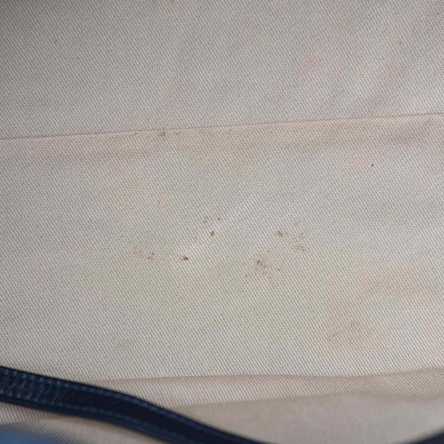 Glazed Calfskin Medium Deauville Tote Blue
