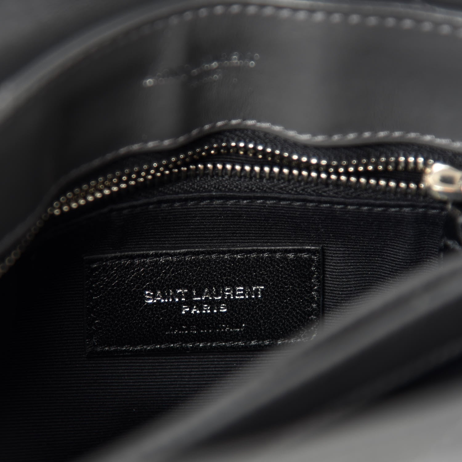 Saint Laurent Calfskin Y Quilted Monogram Toy Loulou Crossbody Bag Storm 11 of 14