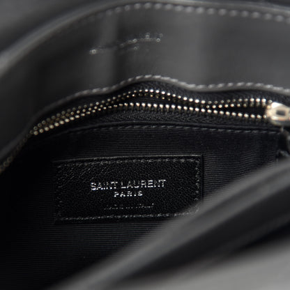 Saint Laurent Calfskin Y Quilted Monogram Toy Loulou Crossbody Bag Storm 11 of 14
