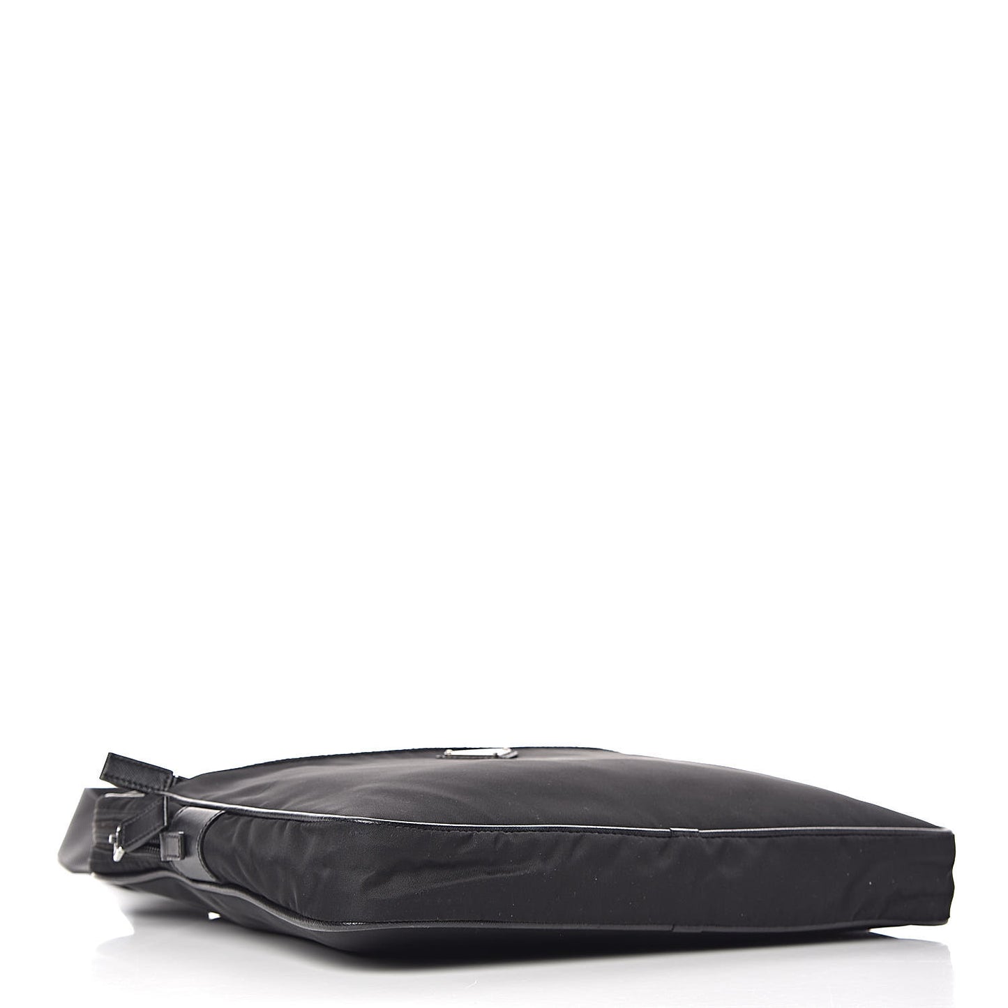 Tessuto Nylon Flat Messenger Bag Black