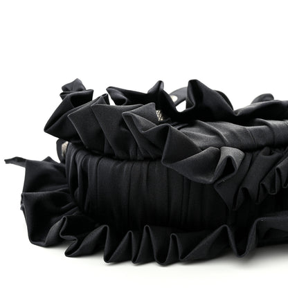 Balenciaga Ruffled Jersey Le Cagole Shoulder Bag XS Black 9 of 10