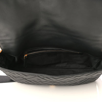 Fendi Nappa FF 1974 Embossed Large Baguette Black 8 of 8
