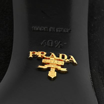 Prada Suede Heel Pump 40.5 Black 7 of 8