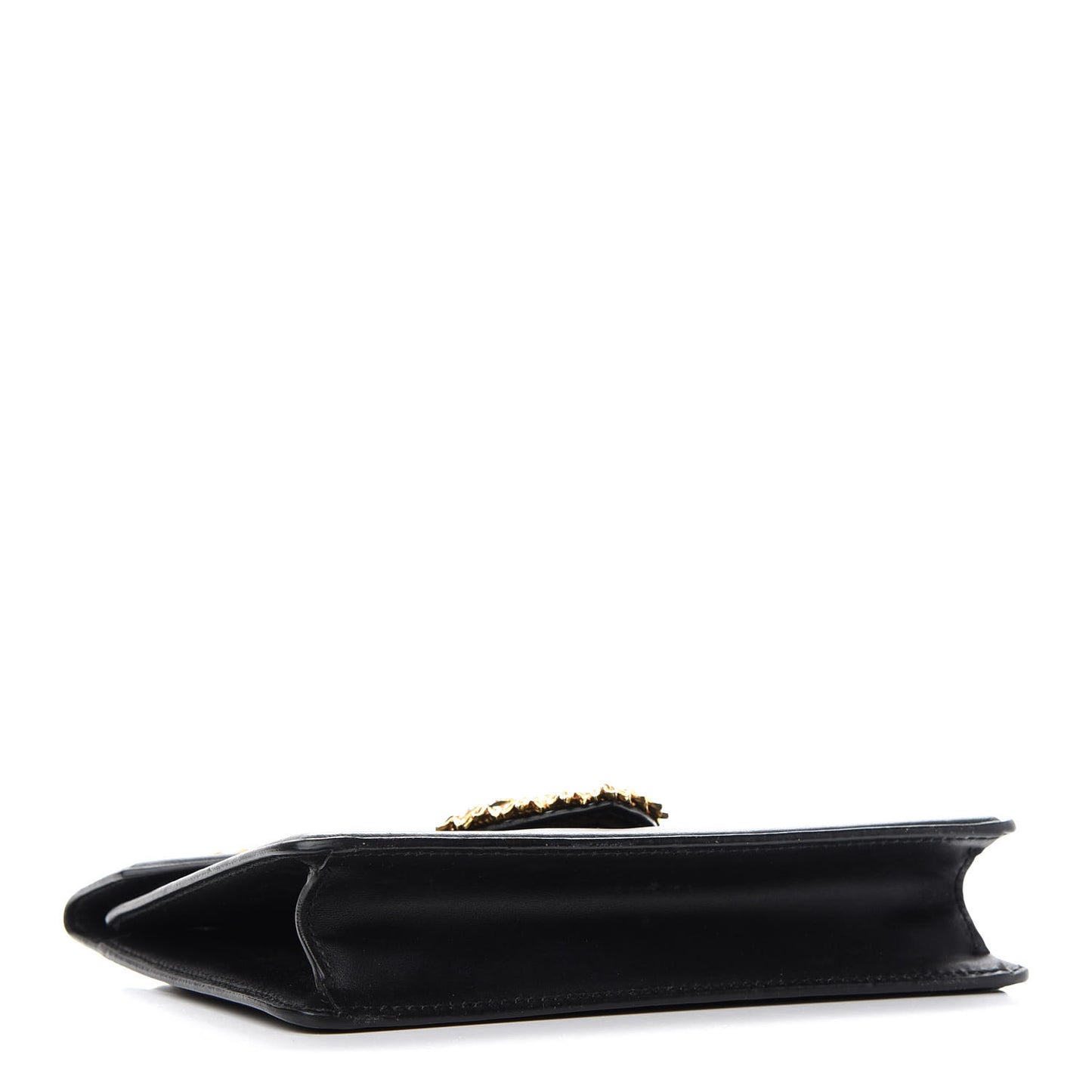 Smooth Calfskin Mini Devotion Envelope Bag Black