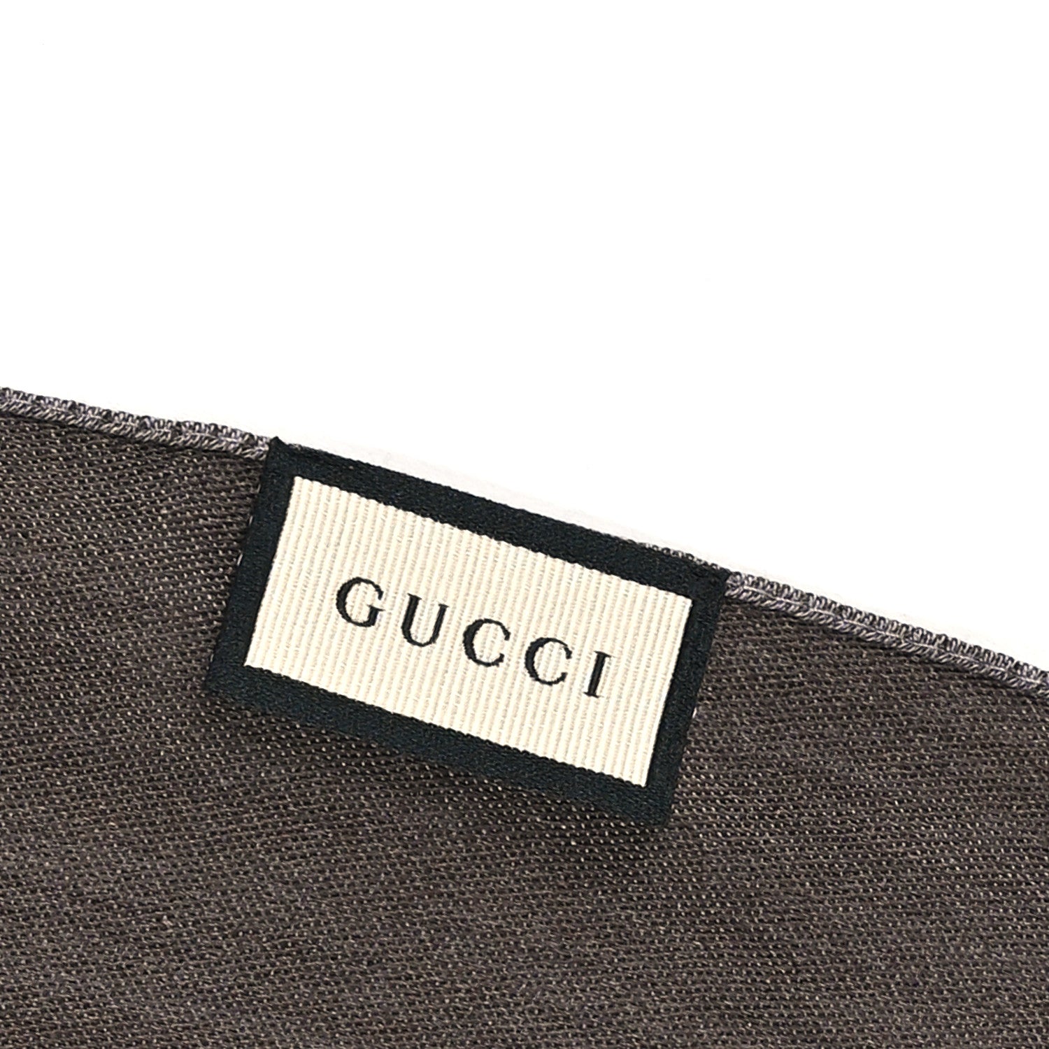 Gucci Wool Silk GG Monogram GGNat Scarf Dark Brown 4 of 4
