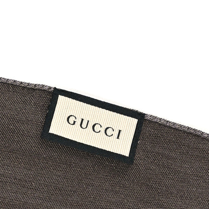 Gucci Wool Silk GG Monogram GGNat Scarf Dark Brown 4 of 4