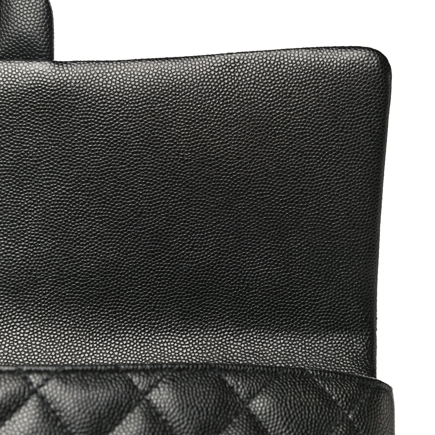 Caviar Quilted Flap Clutch Black