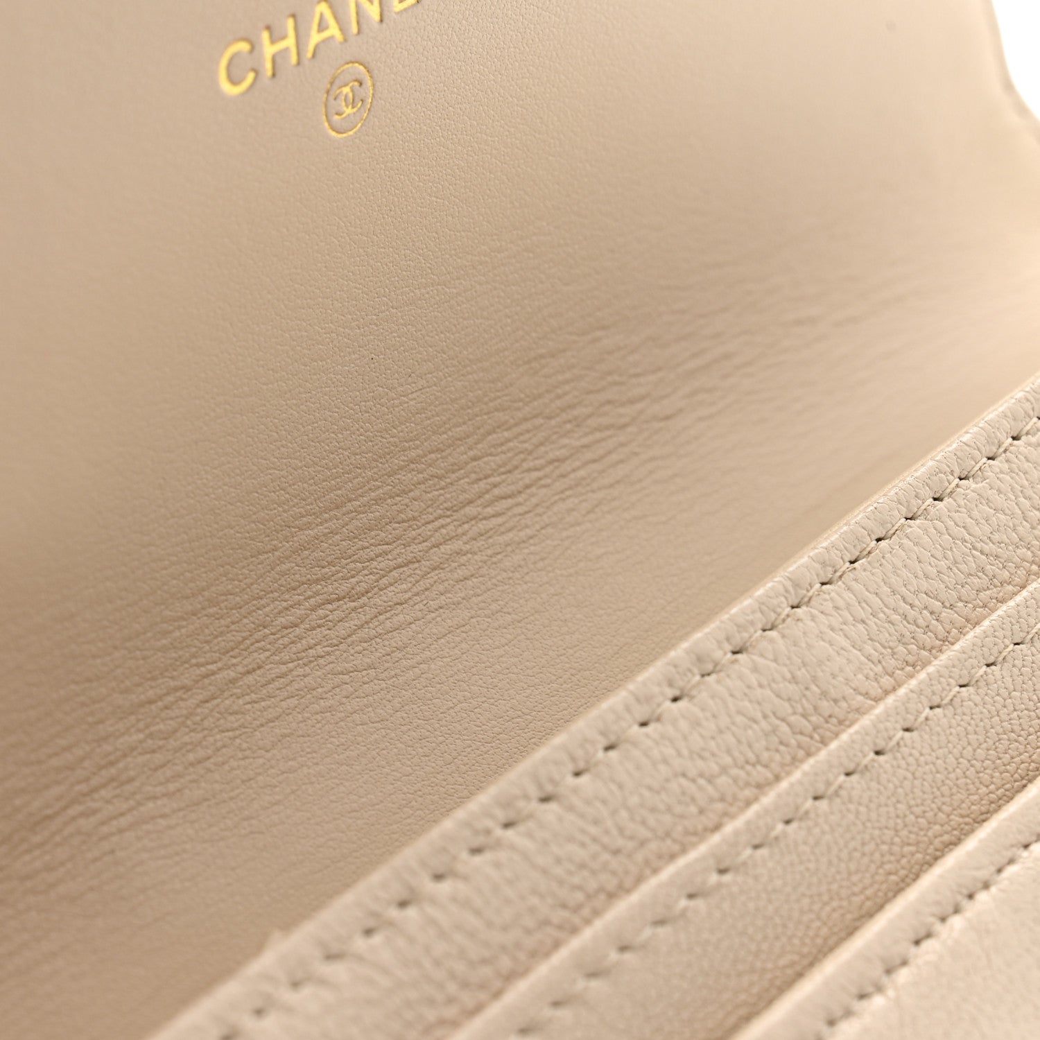 Chanel Shiny Goatskin Quilted Chanel 19 Flap Wallet Beige 12 of 13