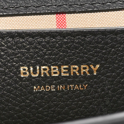 Burberry Grainy Calfskin Vintage Check Note Crossbody Bag Black 6 of 9