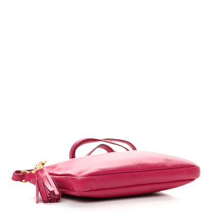 Saint Laurent Calfskin Monogram Phone Pouch Crossbody Bag Bubblegum 4 of 9