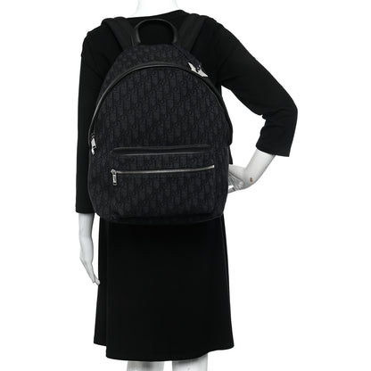 Christian Dior Oblique Calfskin Rider Backpack Black 2 of 9