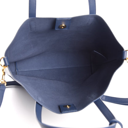 Saint Laurent Calfskin Toy Shopping Tote Denim 9 of 12
