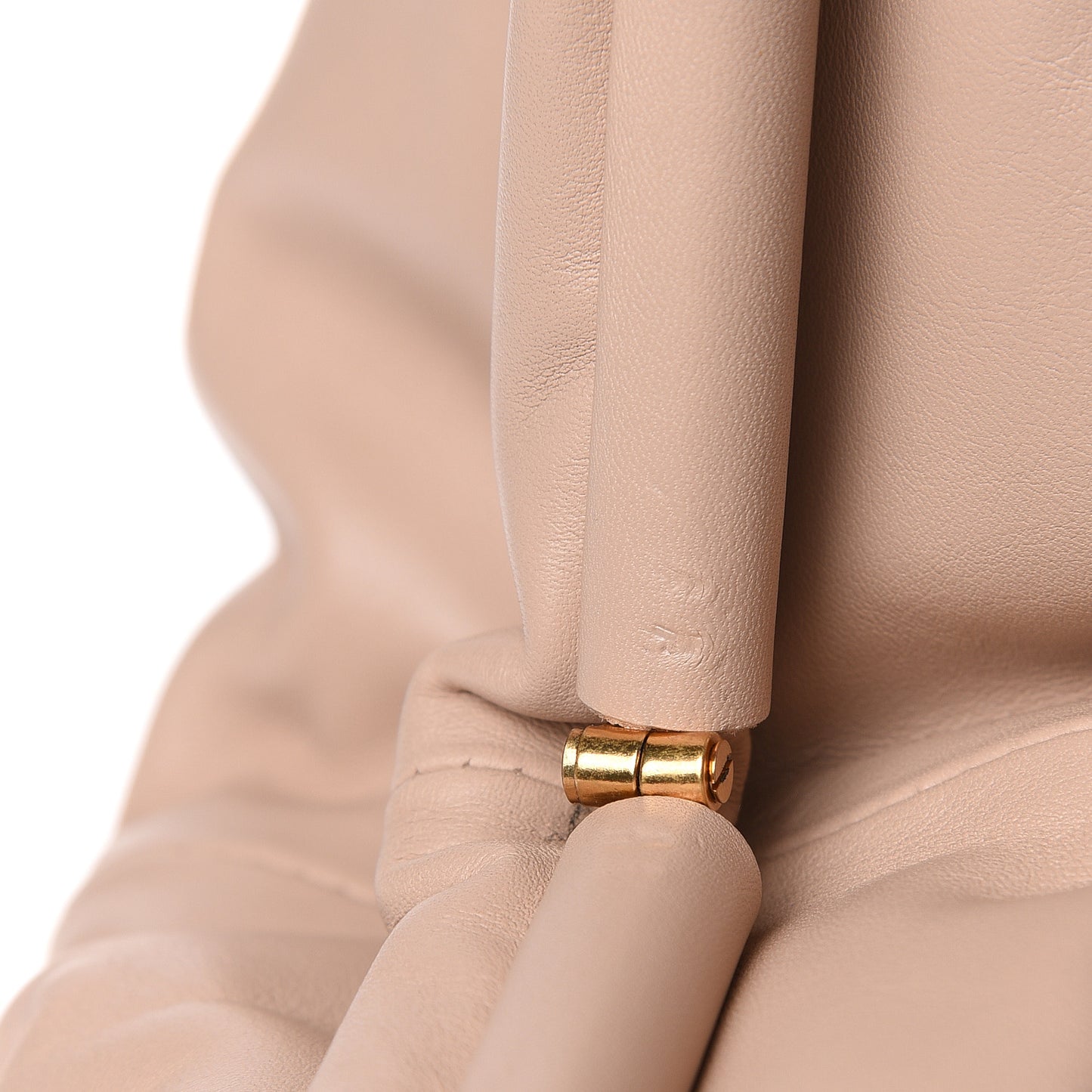 Smooth Butter Calf The Pouch Oversized Clutch Nude