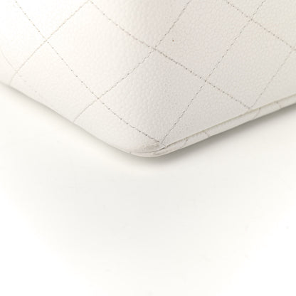Chanel Caviar Quilted Jumbo Single Flap White 6 of 6