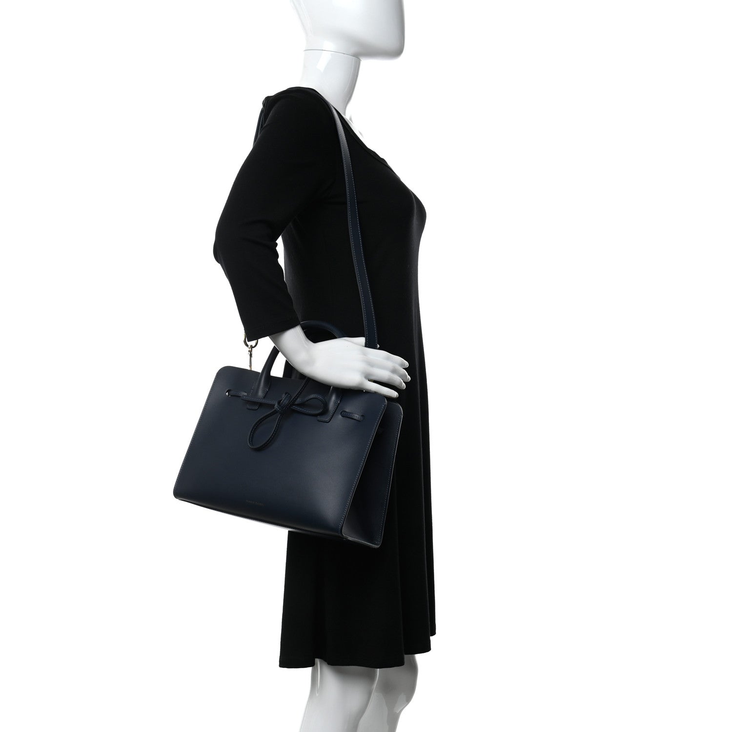 Mansur Gavriel Calfskin Mini Sun Bag Blu 2 of 19