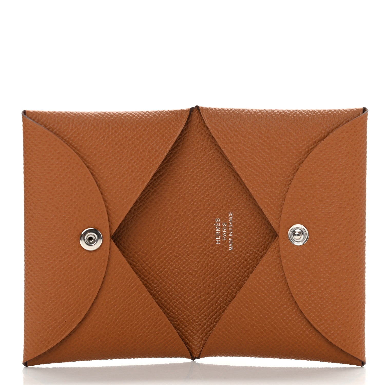 Hermes Epsom Calvi Card Case Gold 5 of 8