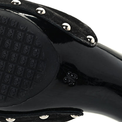 Chanel Suede CC Buckle Clogs 36 Black 6 of 6