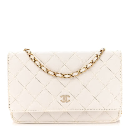 Chanel Caviar Quilted Wallet On Chain WOC White 1 of 12