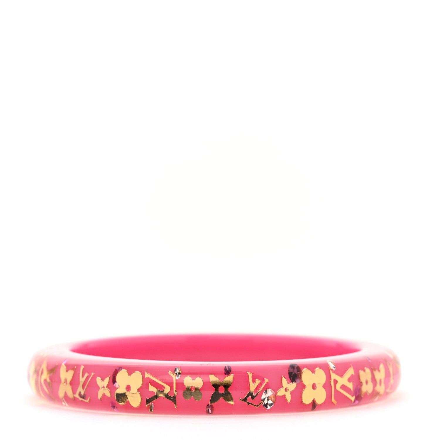 Louis Vuitton Resin Swarovski Small Inclusion Bracelet Rose Pop 3 of 4