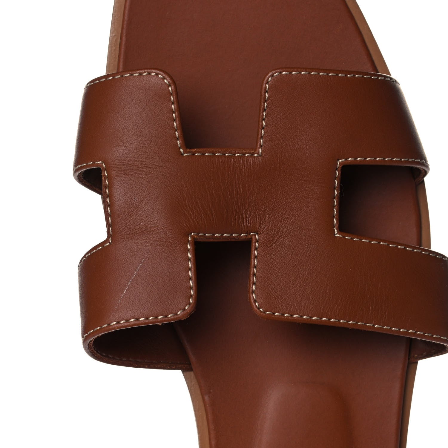 Hermes Box Calfskin Oran Sandals 39.5 Gold 12 of 14