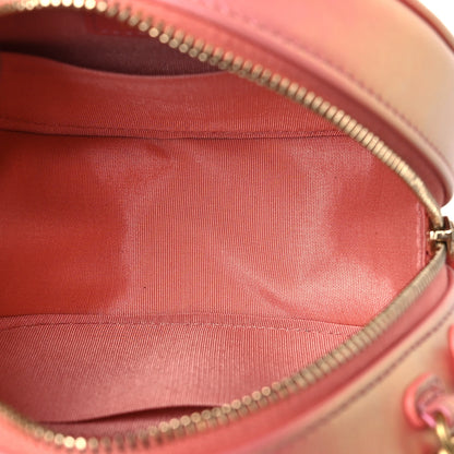 Chanel Iridescent Calfskin Quilted Chanel 19 Round Clutch With Chain Pink 5 of 10