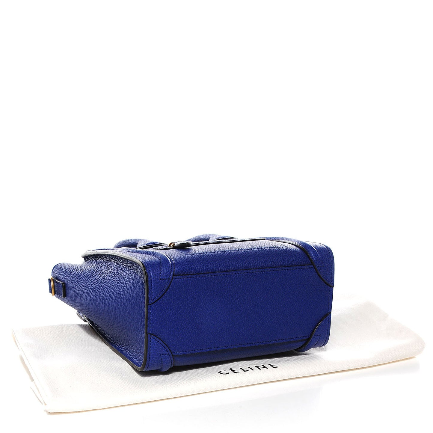 Drummed Calfskin Nano Luggage Indigo
