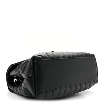 Saint Laurent Calfskin Y Quilted Monogram Monochrome Medium Loulou Chain Satchel Black 4 of 10