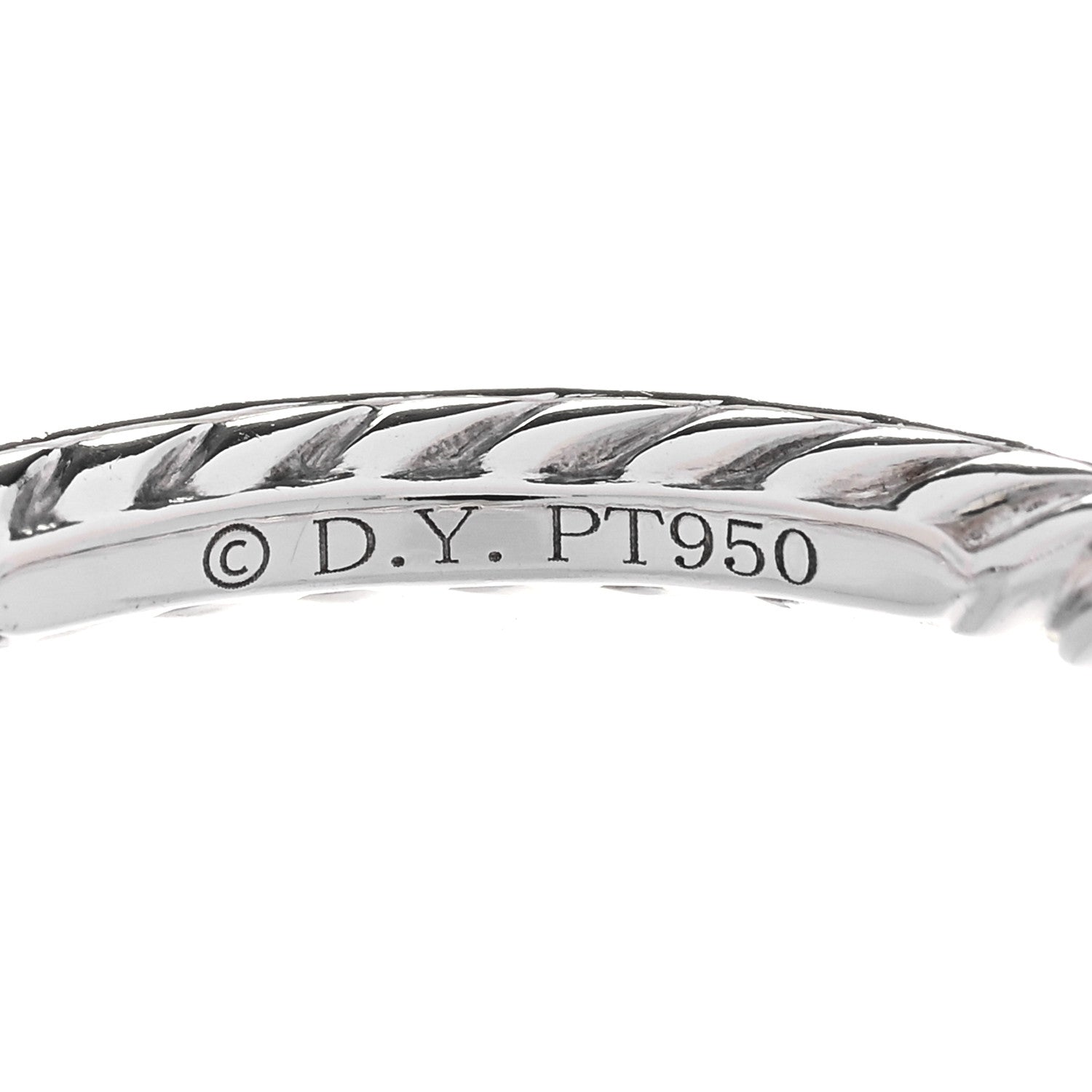 David Yurman Platinum Diamond Eden Baguette Wedding Band Ring 49 5 4 of 4